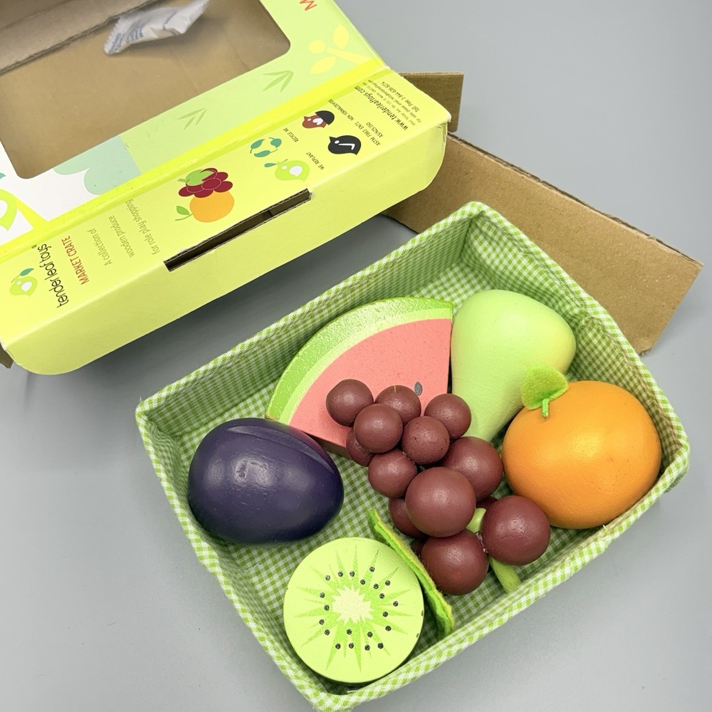 Tender Leaf Toys New Fruity Market Crate Wooden Fruit Toys - Picture 4 of 4